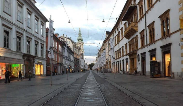 Straße in Graz